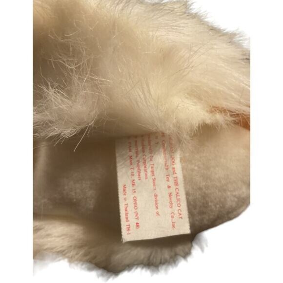 The Gingham Dog & The Calico Cat Plush Toy With Bow Vintage 12" - Picture 3 of 11